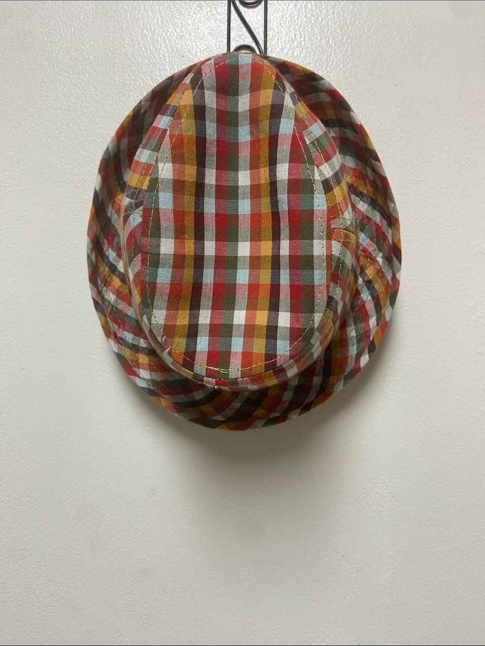 San Diego Hat Company Plaid Newsboy Hat in Red, Yellow, Brown, Blue